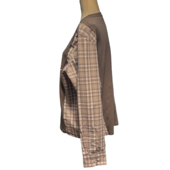 Handmade Baby Yoda "Enjoy The Little Things" Upcycled Long Sleeve Pullover Shirt - Picture 5 of 6